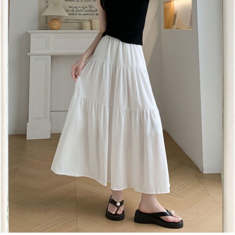 Midi Skirt Floral - Elegante sólido a linha bolo saias