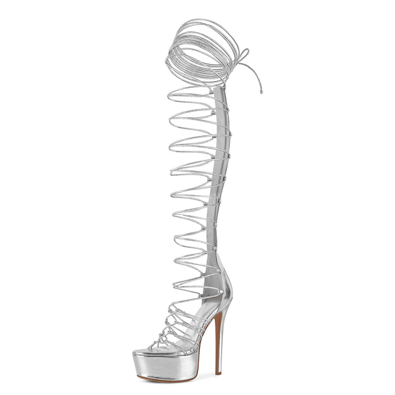 Sandálias Gladiadoras de Plata - Sandal Strappy Heeled avaliação e preço