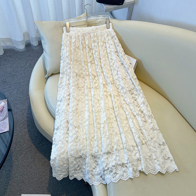 Conjunto de 2 Peças em Renda F - Midi Skirt Floral avaliação e preço