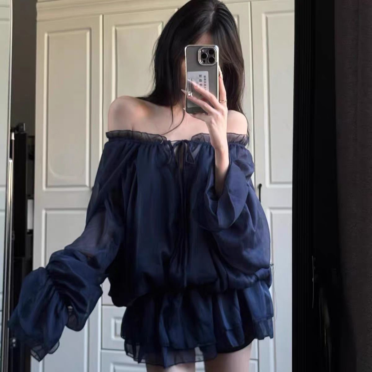 Camisa de Chiffon Plus Size de - Blouse Off Shoulder avaliação e preço